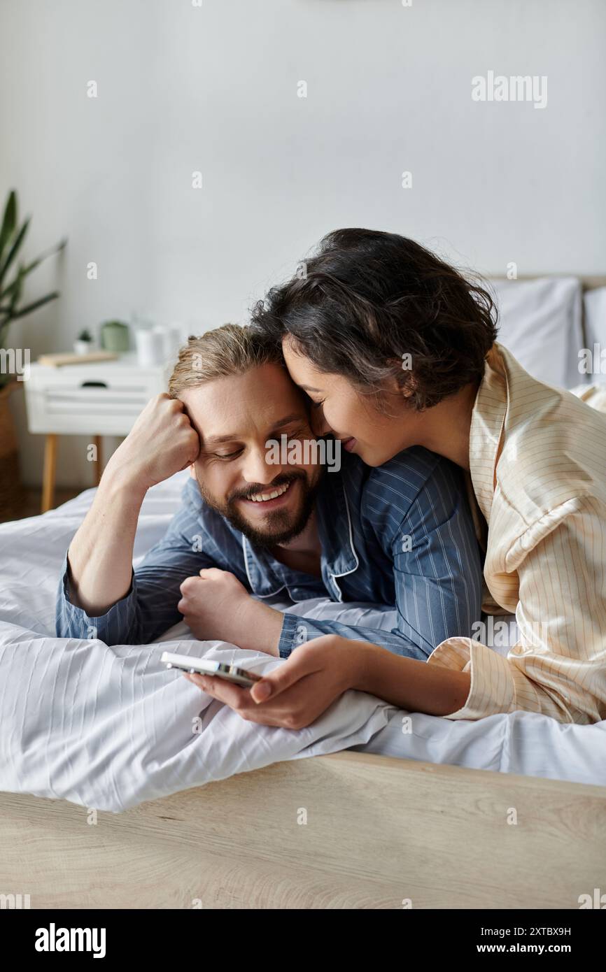 Man hugging woman from behind hi-res stock photography and images - Alamy