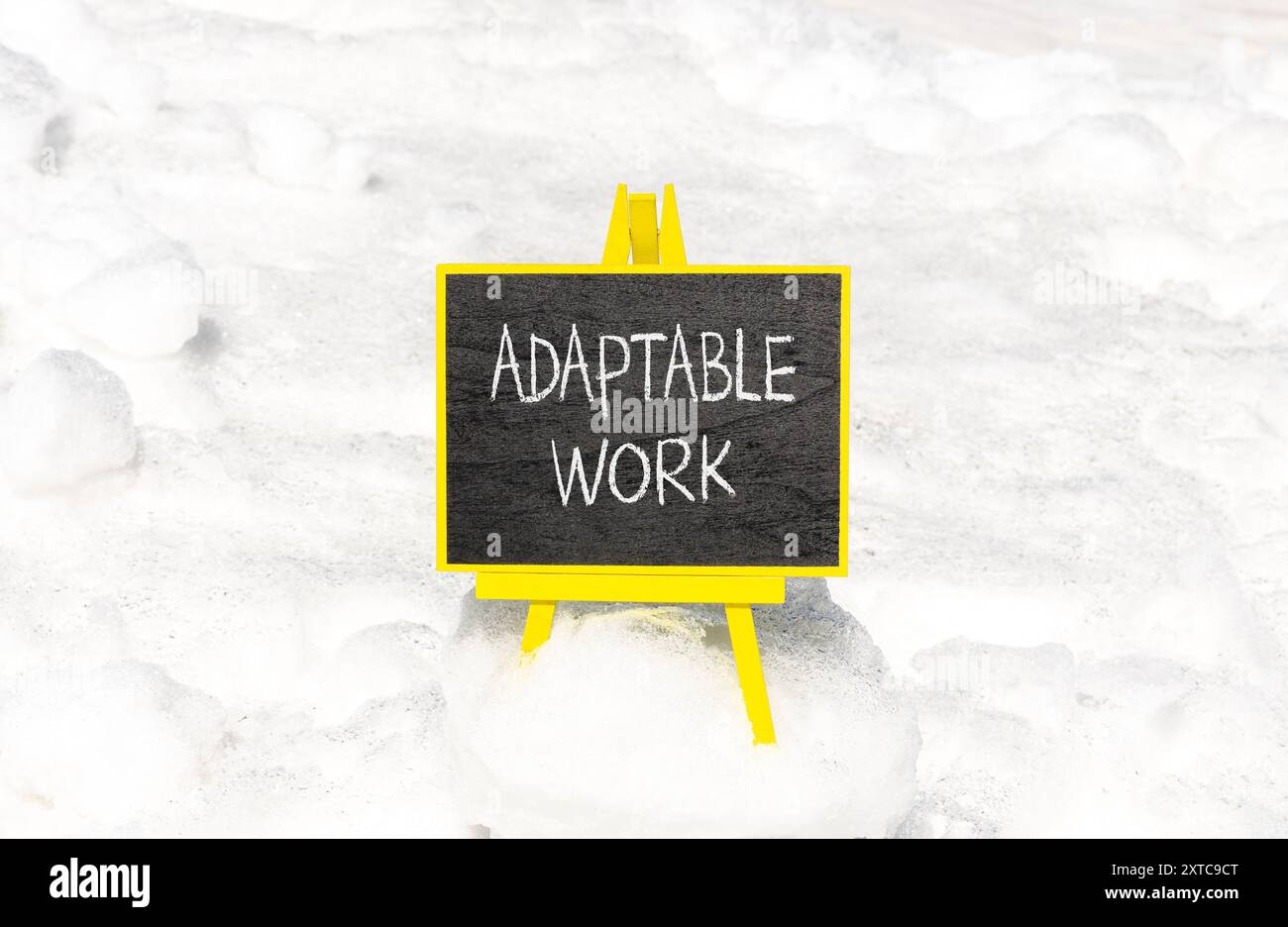 Adaptable work symbol. Concept words Adaptable work on beautiful yellow ...