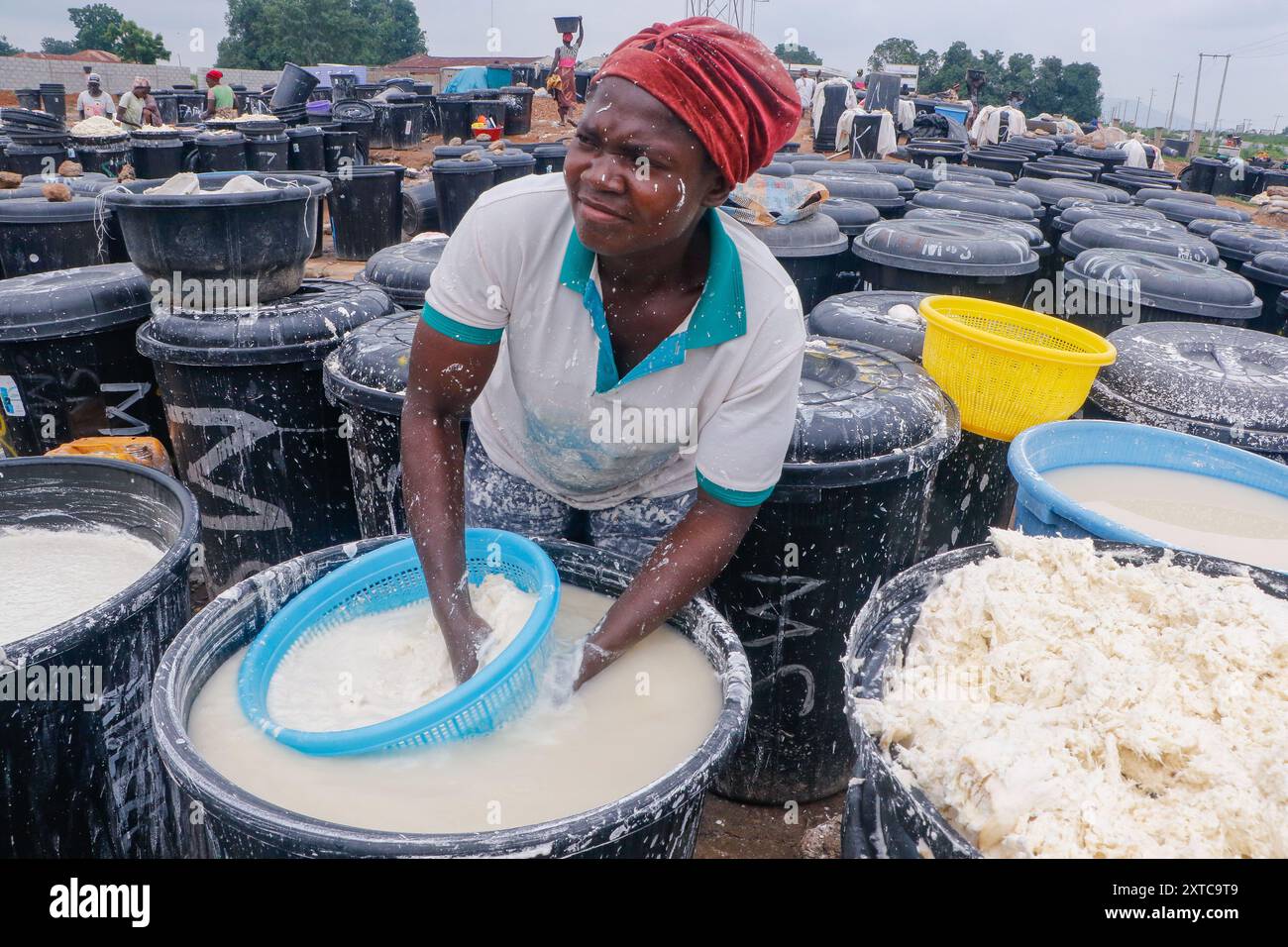 Females In Abuja Are Struggling And Making Strides In A Local Cassava 