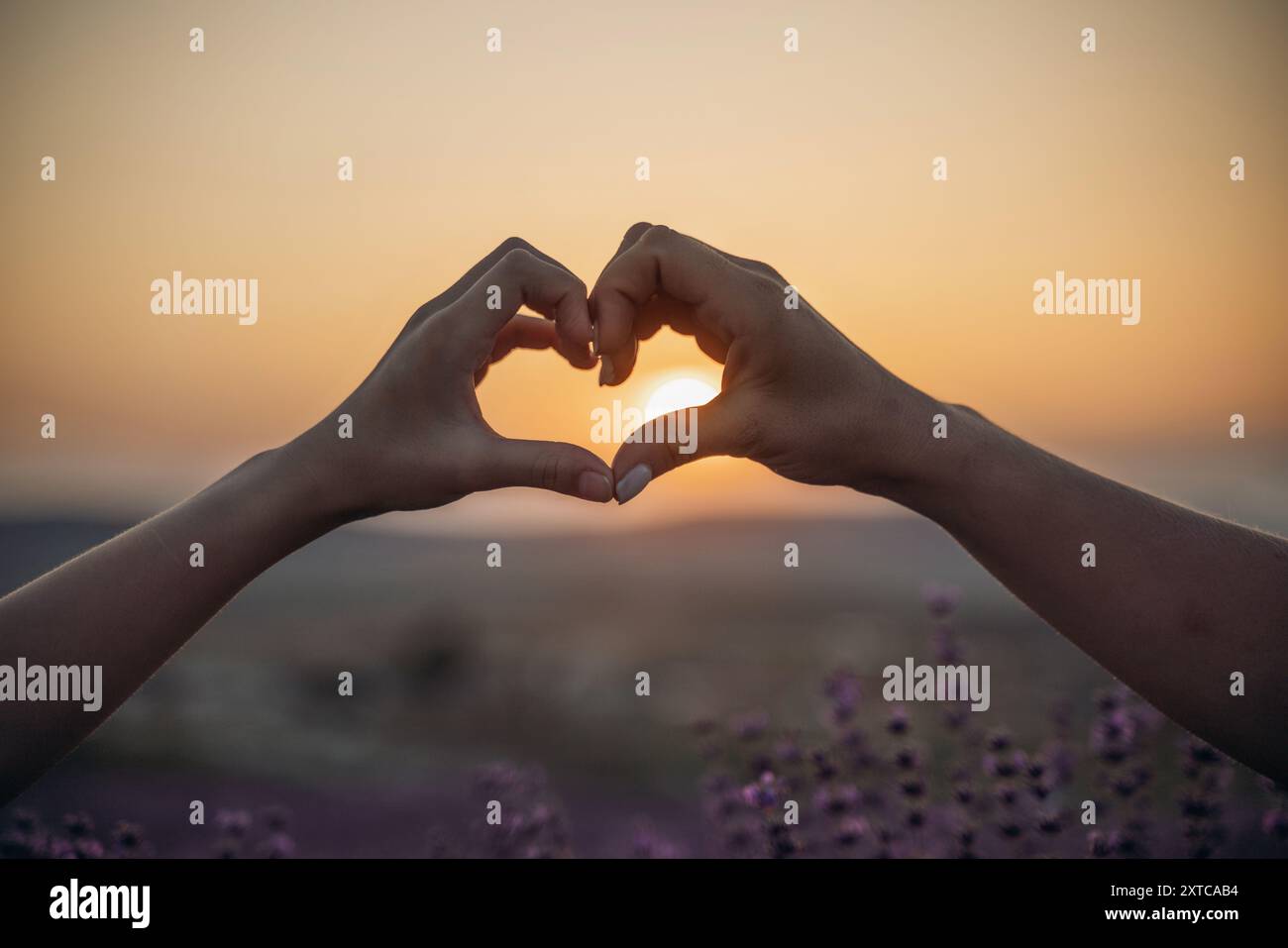 Woman hands forming peace sign hi-res stock photography and images - Alamy