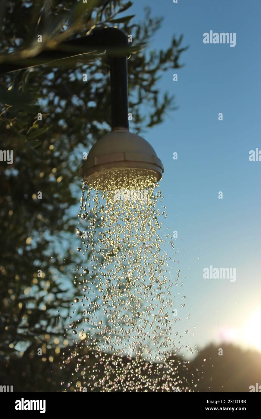 Water shower in the park Stock Photo