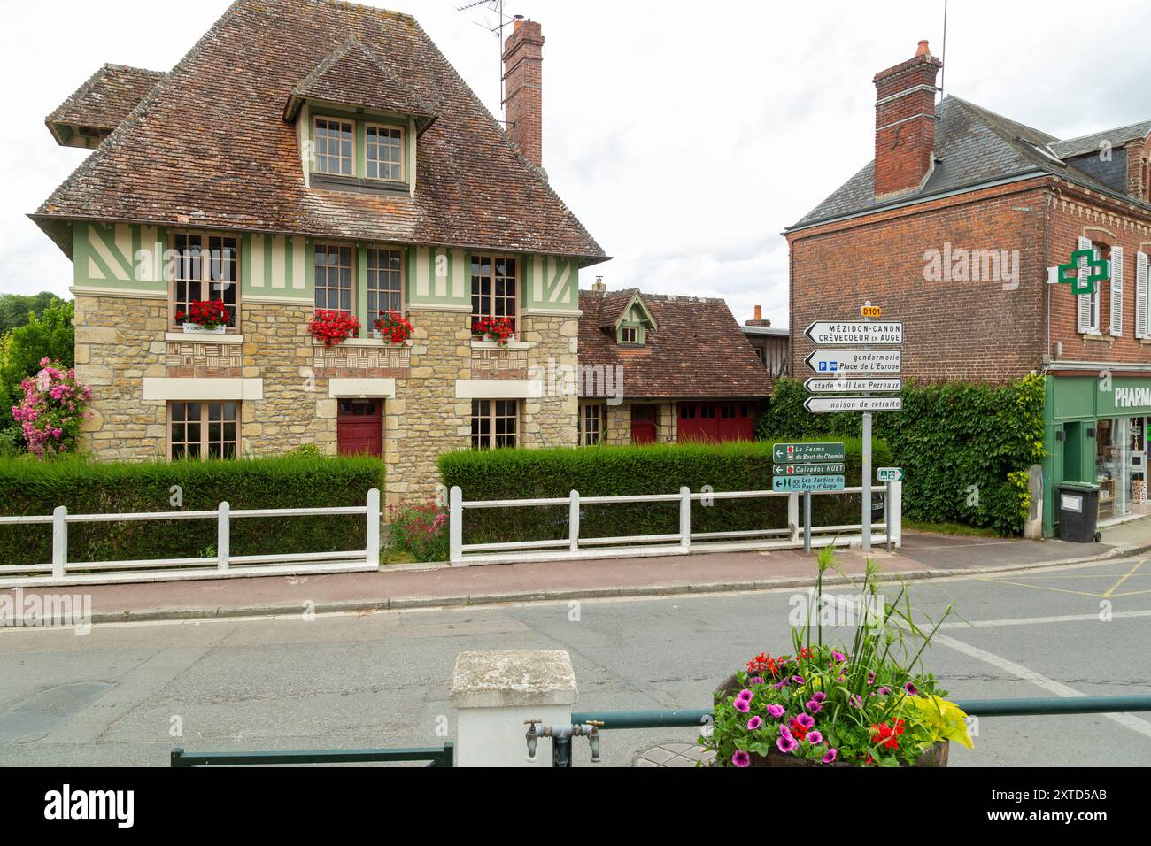 The village of Cambremer, Normandy, France Stock Photo