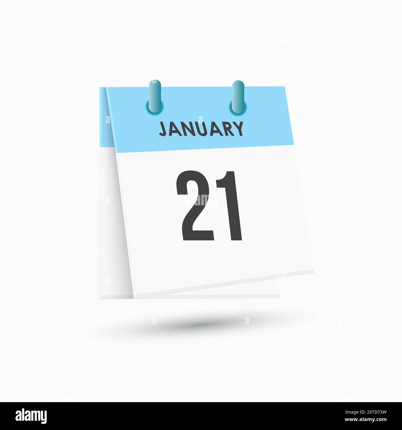 January 21 - calendar and Time planner. Daily Calendar Icon reminder ...
