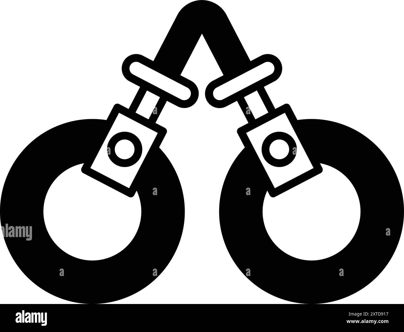 a Police handcuffs icon in line style Stock Vector Image & Art - Alamy