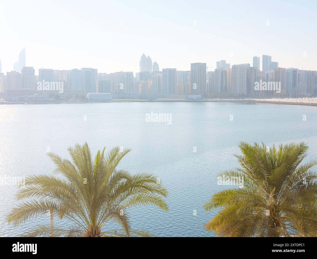 Abu Dhabi, UAE - January 11 2024: buildings and details, public areas ...