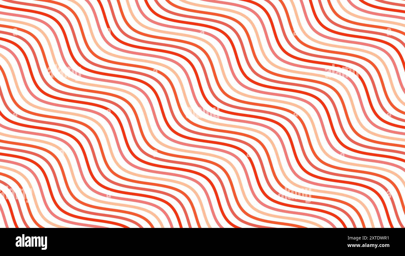 Retro diagonal colorful wavy contour line pattern on white background ...