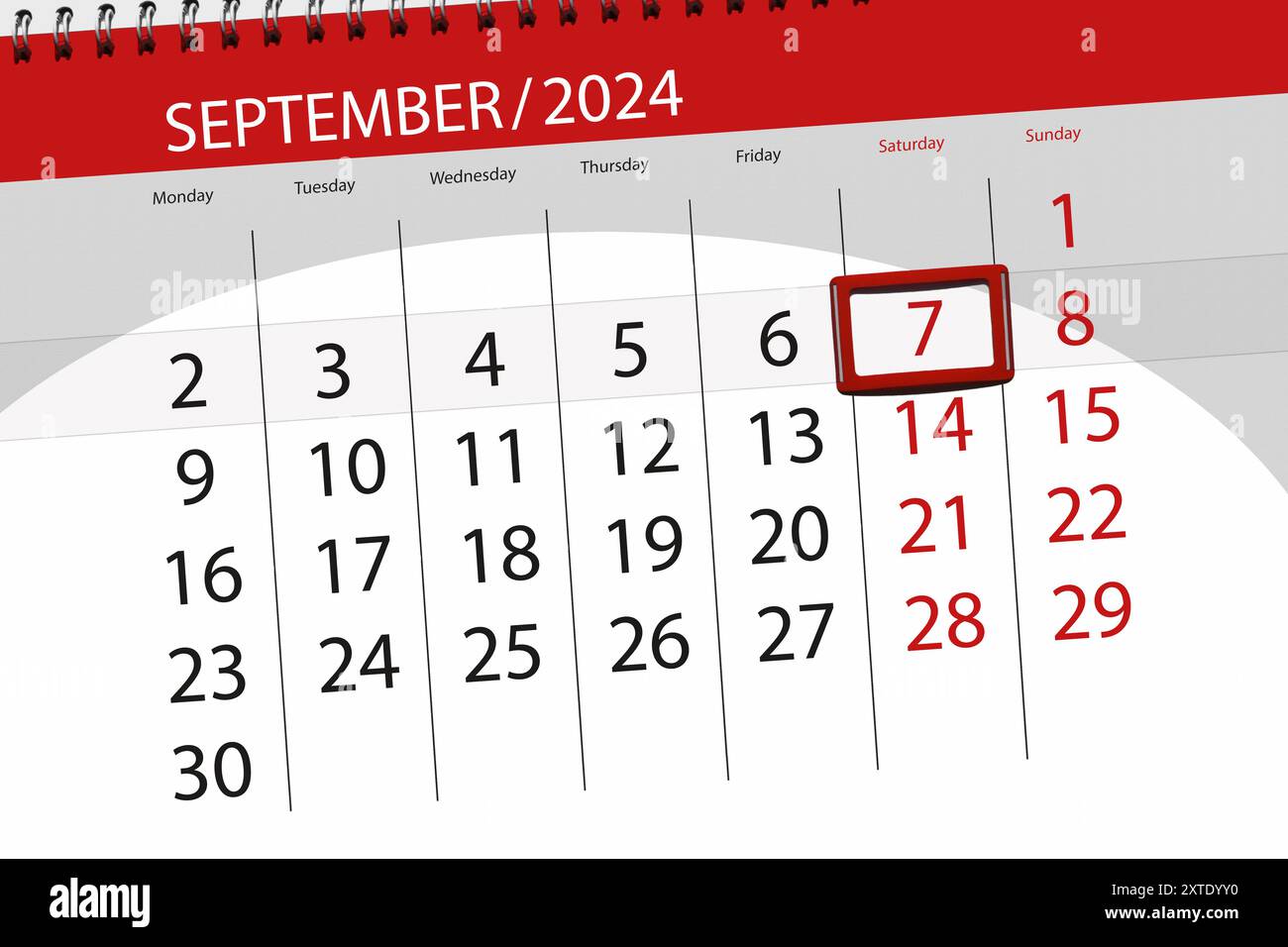 Calendar 2024, deadline, day, month, page, organizer, date, September ...