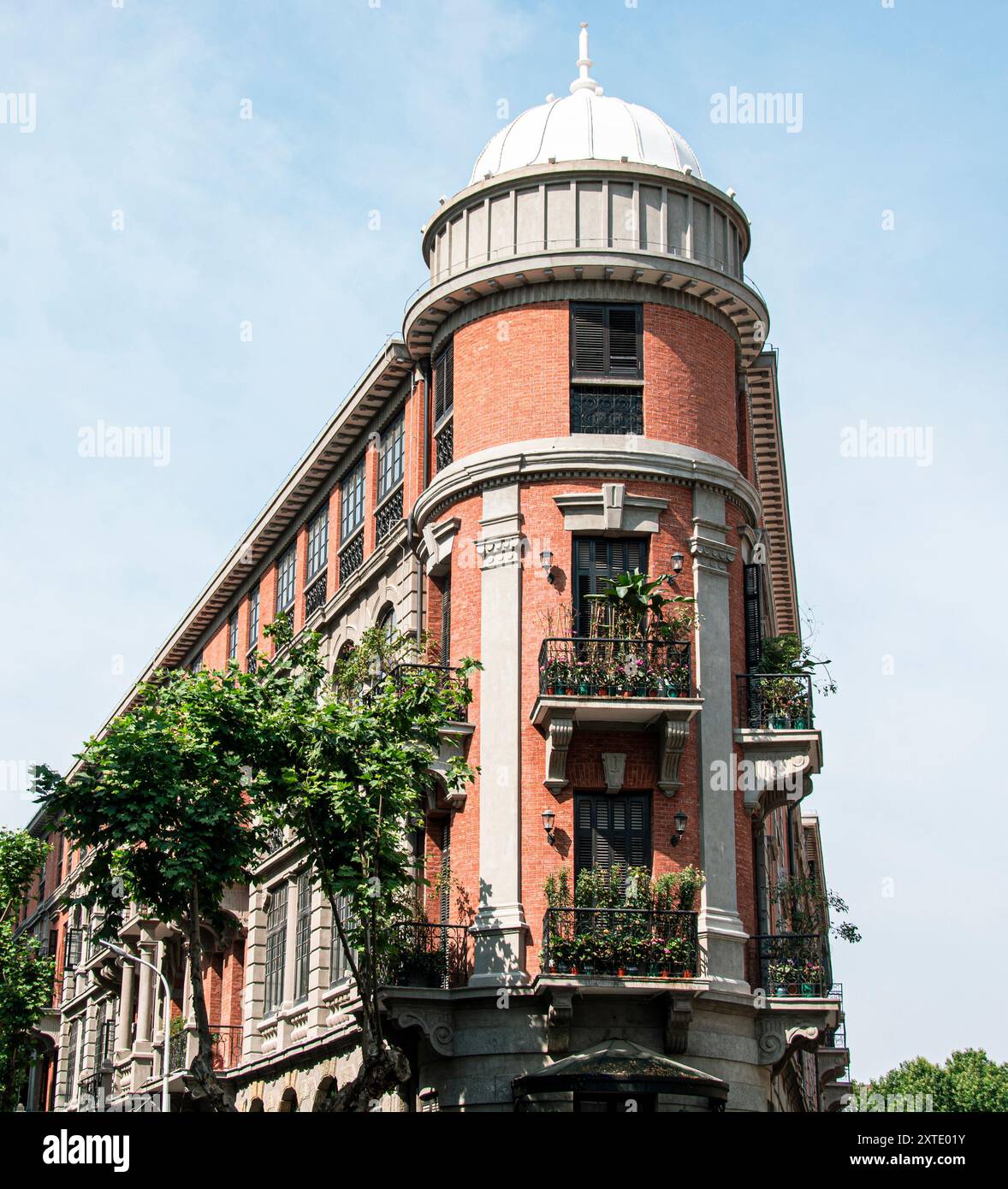 Old Buildings Rounded The Banov's house was built by Russian nobles in Wuhan. Historic red ...