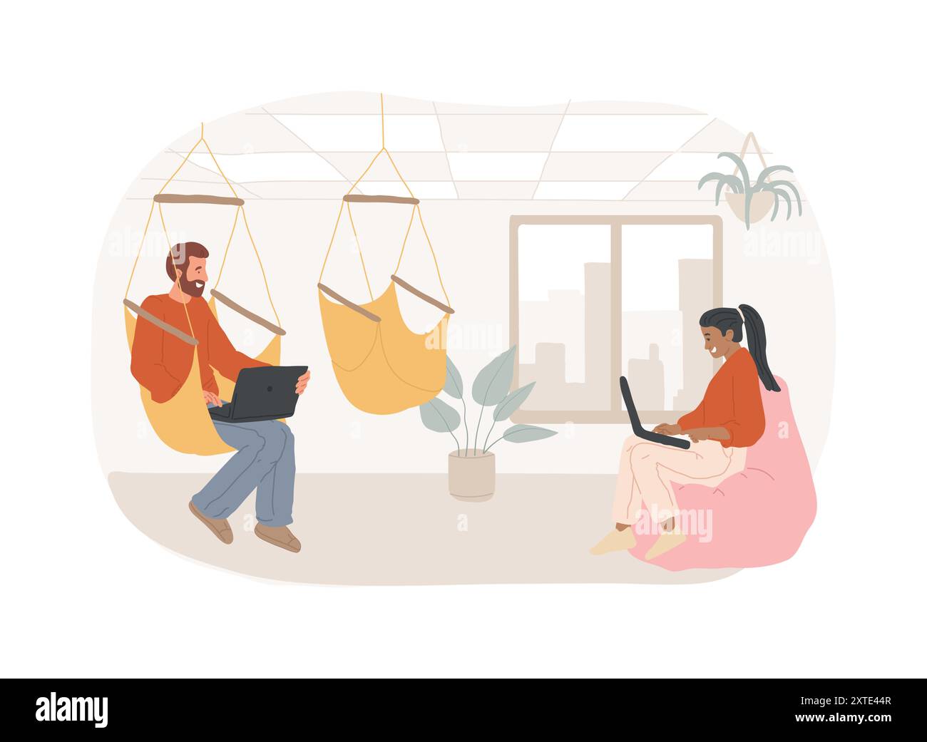 Chill zone isolated cartoon vector illustrations Stock Vector Image ...