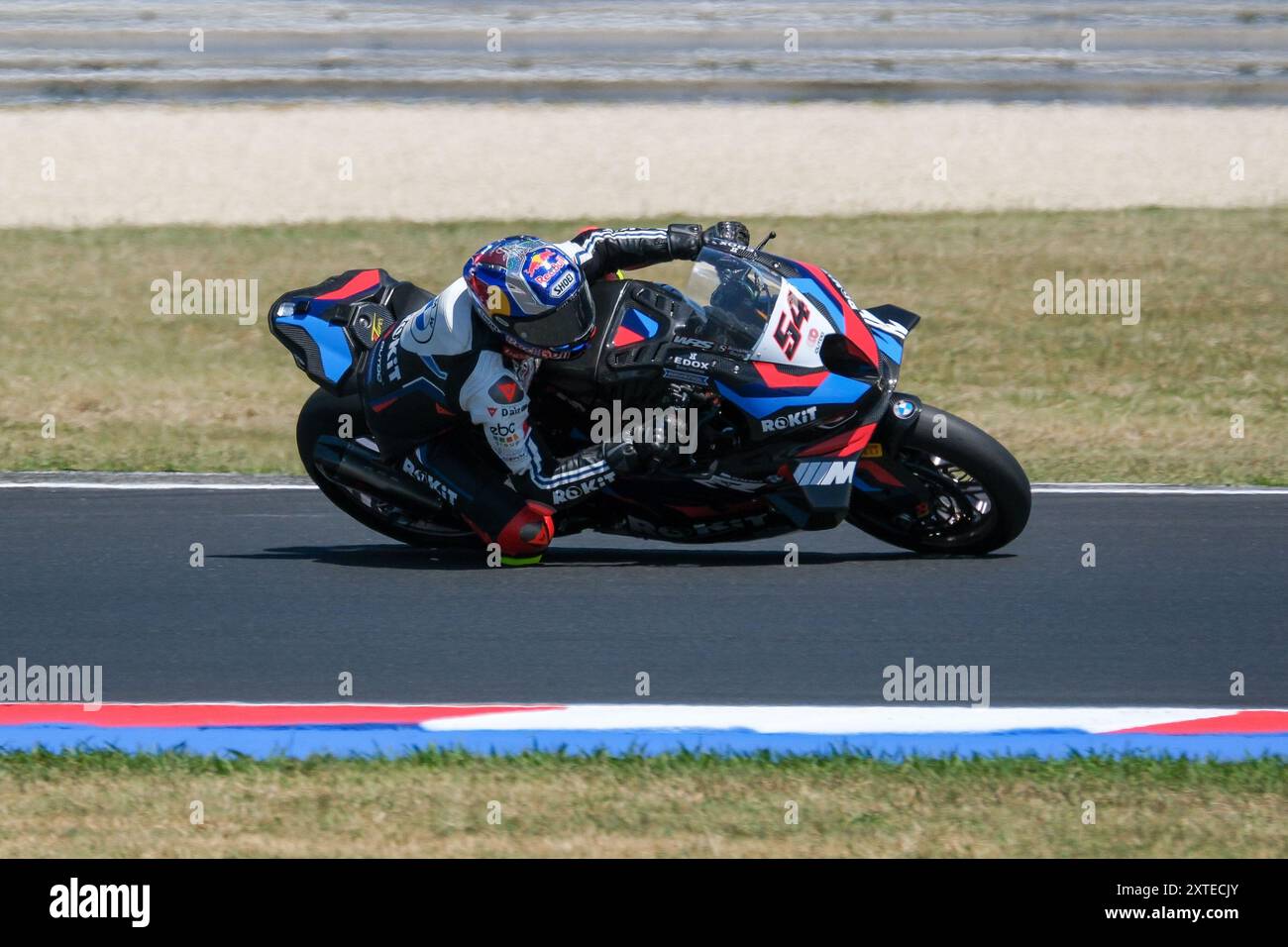 (54) Toprak Razgatlioglu from Turkey of ROKiT BMW Motored WorldSBK Team, rides BMW M1000 RR in action during the FIM Motul Superbike World Championshi Stock Photo