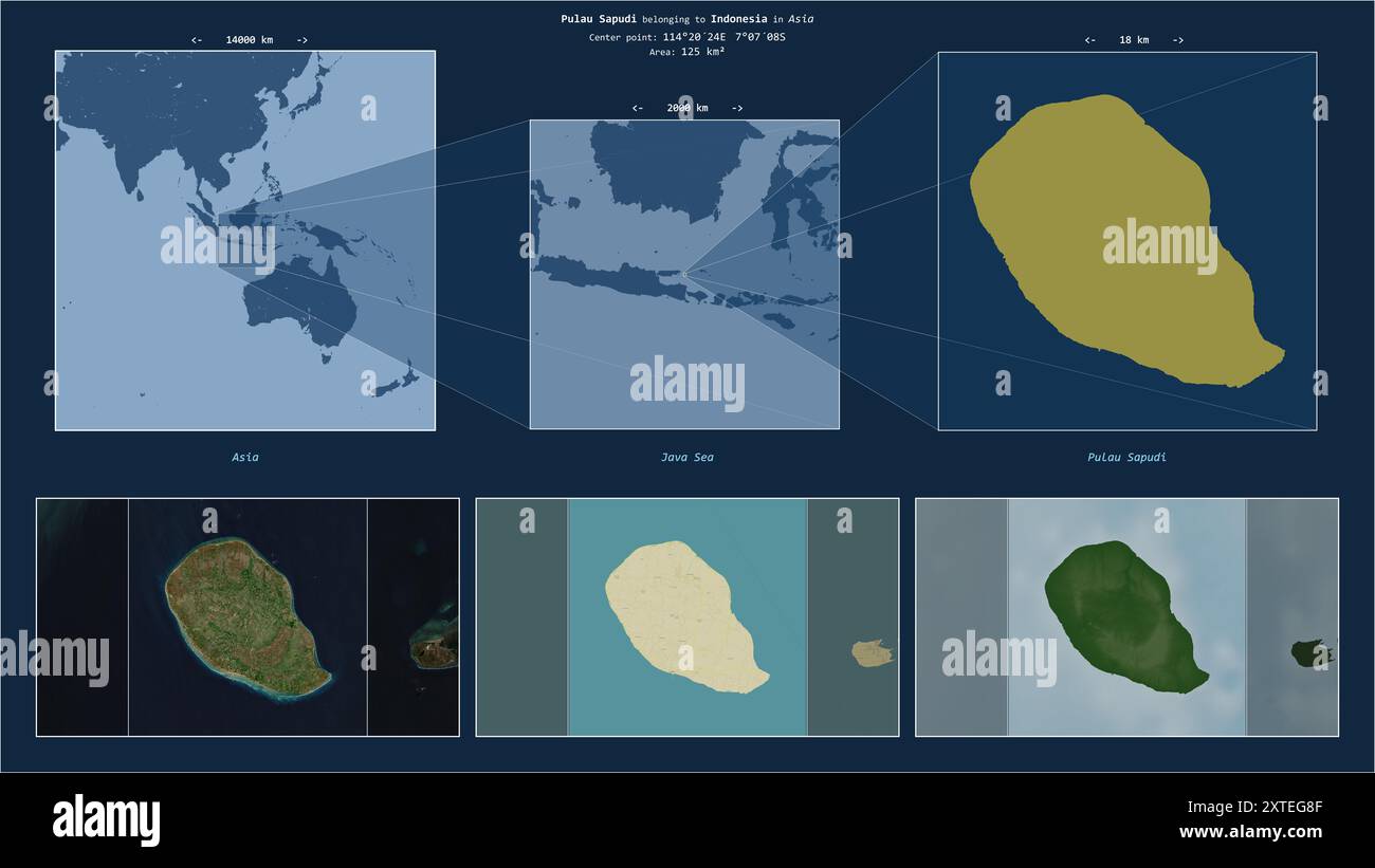 Pulau Sapudi in the Java Sea - belonging to Indonesia. Described ...