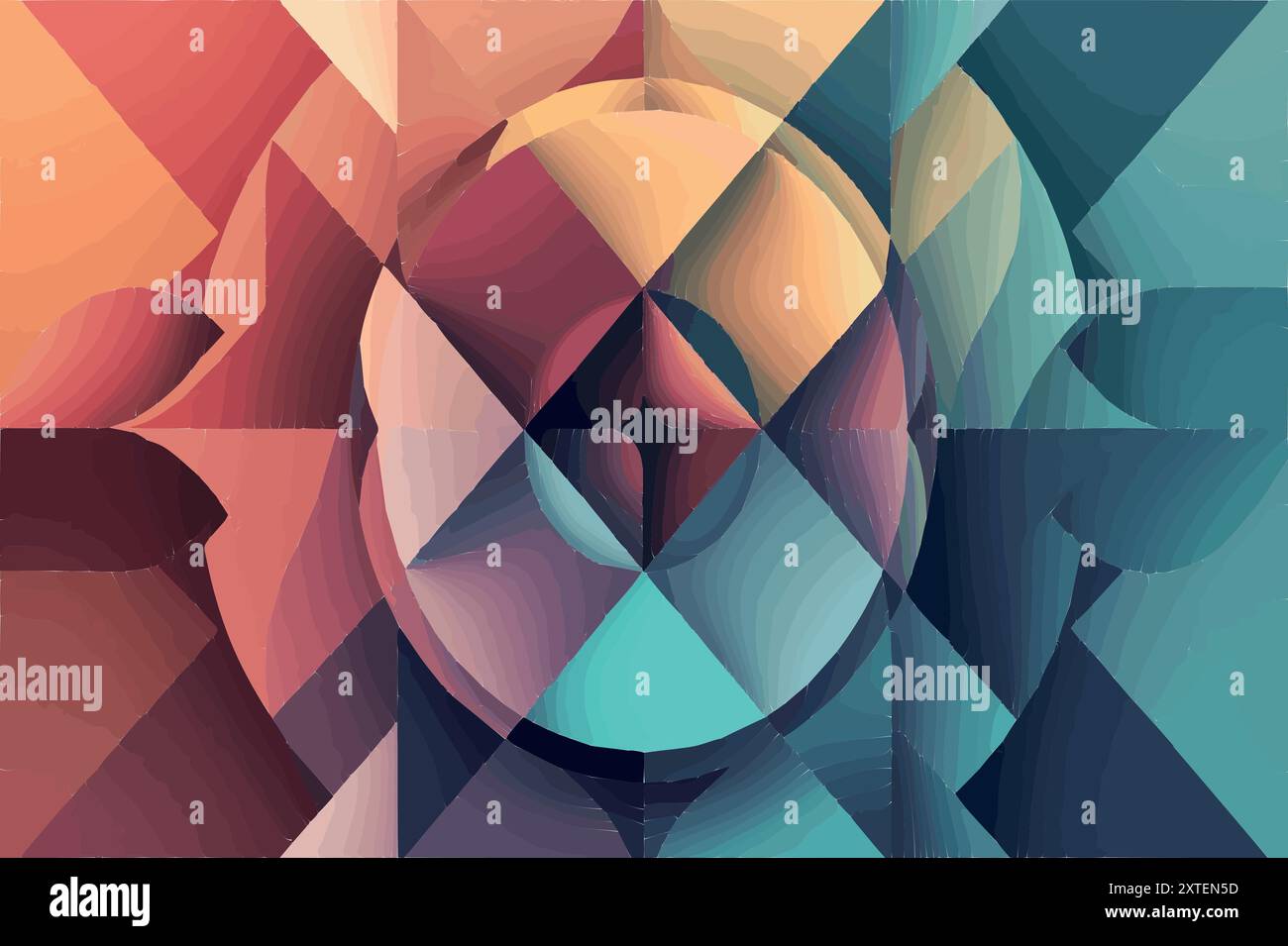 Design a geometric abstract background with overlapping shapes and ...
