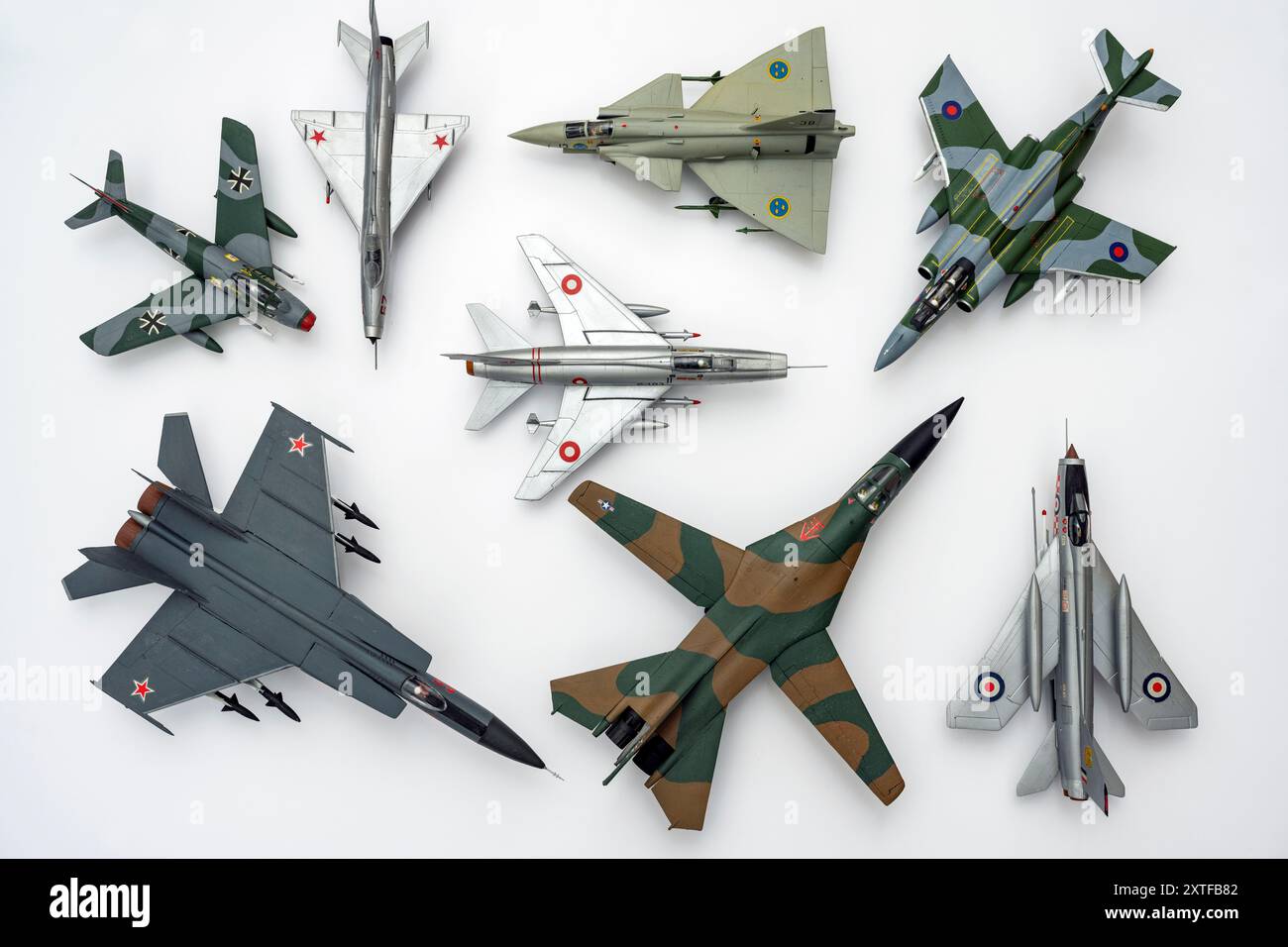 1/72 scale 'Cold War' model aircraft Stock Photo