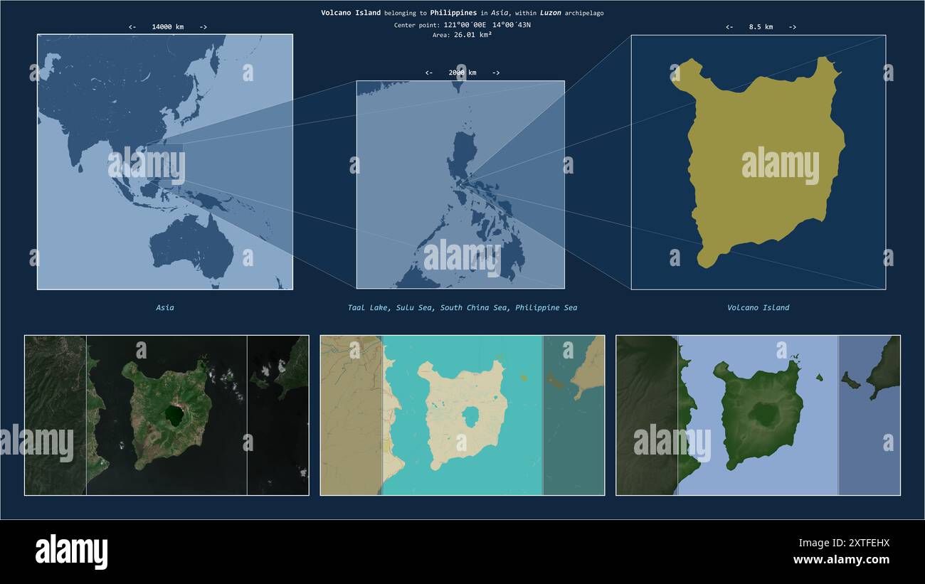 Volcano Island in the Sulu Sea - belonging to Philippines. Described