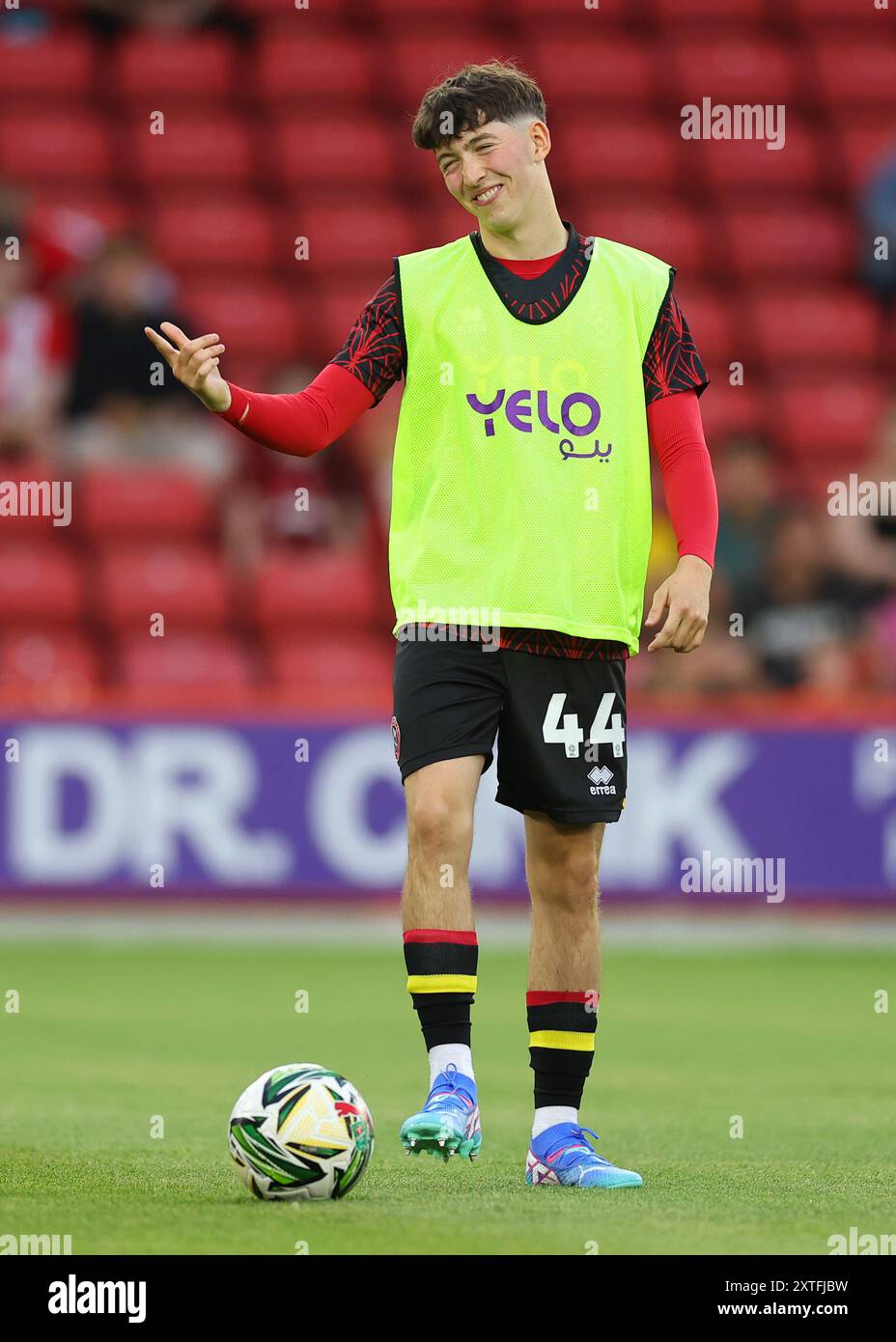 Sheffield, UK. 13th Aug, 2024. Owen Hampson of Sheffield United during the Carabao Cup match at Bramall Lane, Sheffield. Picture credit should read: Simon Bellis/Sportimage Credit: Sportimage Ltd/Alamy Live News Stock Photo