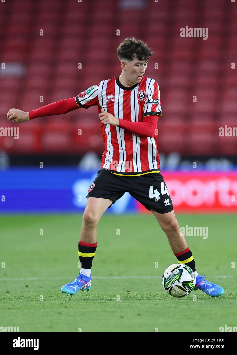 Sheffield, UK. 13th Aug, 2024. Owen Hampson of Sheffield United during the Carabao Cup match at Bramall Lane, Sheffield. Picture credit should read: Simon Bellis/Sportimage Credit: Sportimage Ltd/Alamy Live News Stock Photo