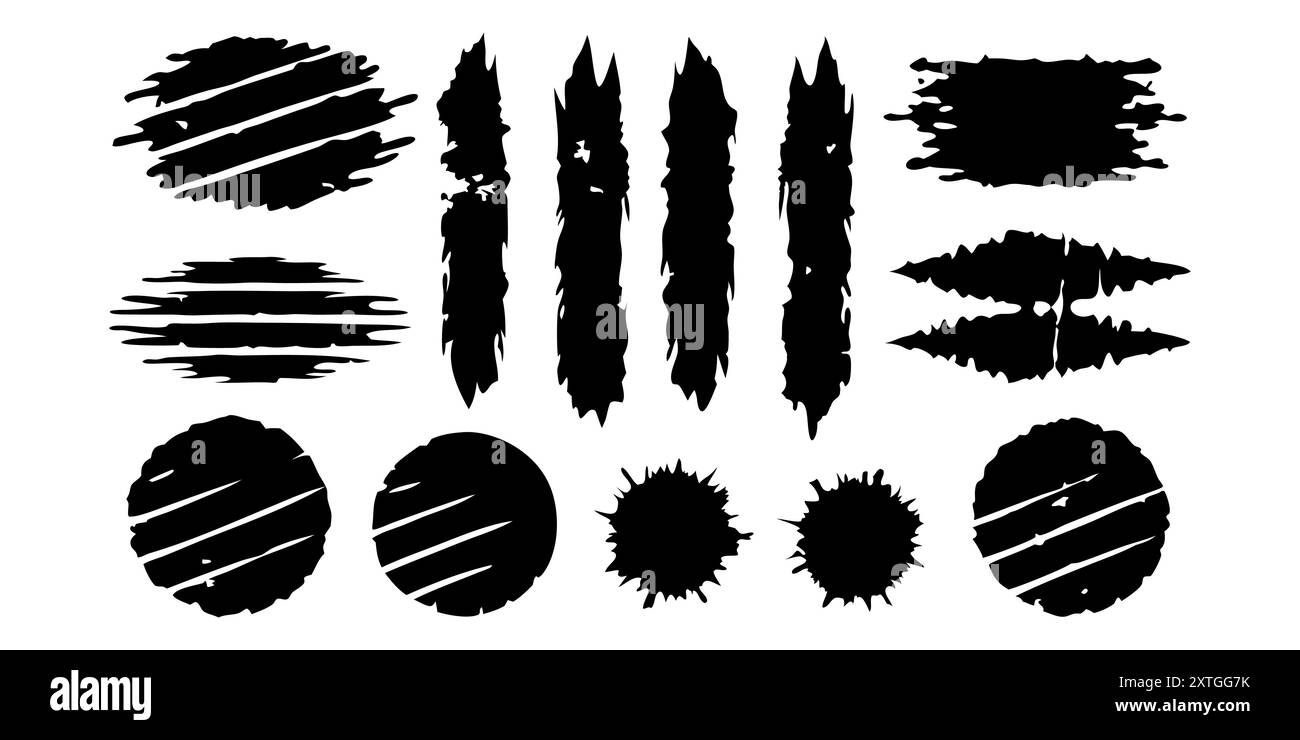 Black grunge texture . Scratch marks. Ripped paper. Grunge frame ...