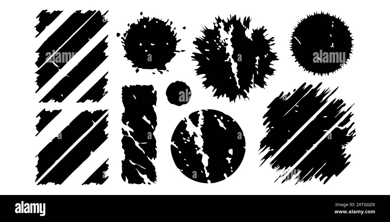 Black grunge texture . Scratch marks. Ripped paper. Grunge frame ...