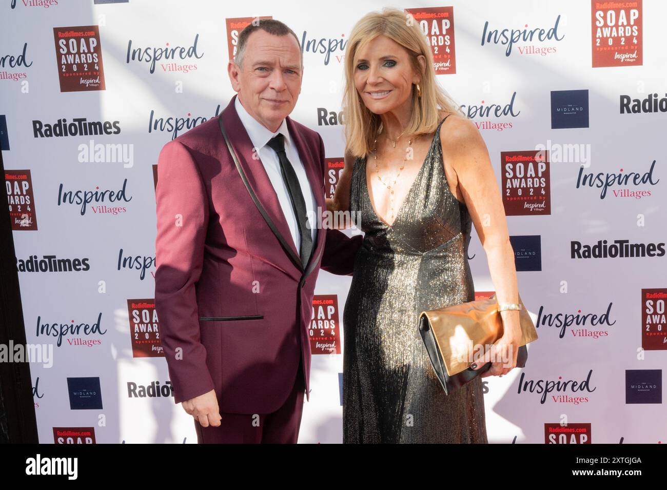 Stars from Eastenders, Hollyoaks, Coronation Street and Emmerdale arrive at the Midlands Hotel in Manchester for the Radio Times Soap Awards 2024 Featuring: Adam Woodyatt, Michelle Collins Where: Manchester, United Kingdom When: 13 Jul 2024 Credit: Graham Finney/WENN Stock Photo