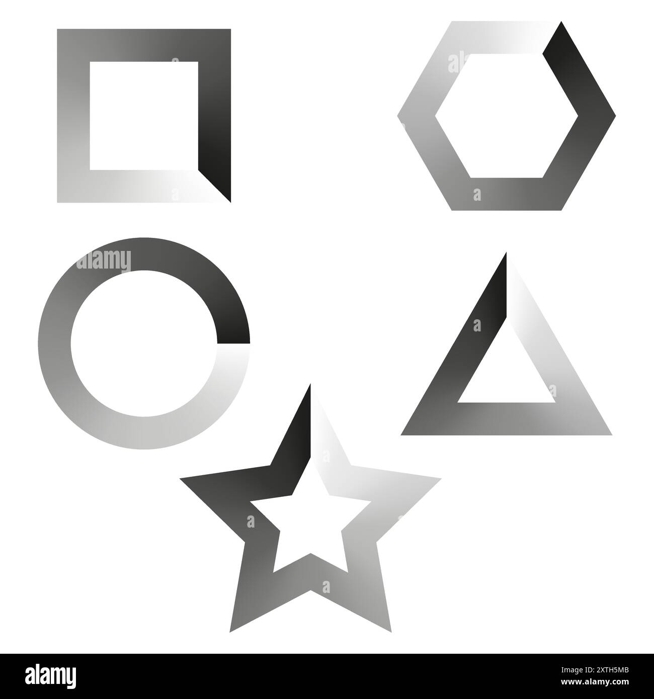 Black and white geometric shapes hi-res stock photography and images ...