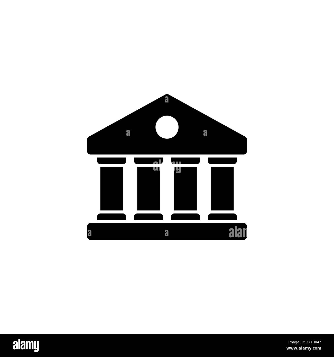 Bank icon logo design. Bank sign and symbol, museum, university Stock ...