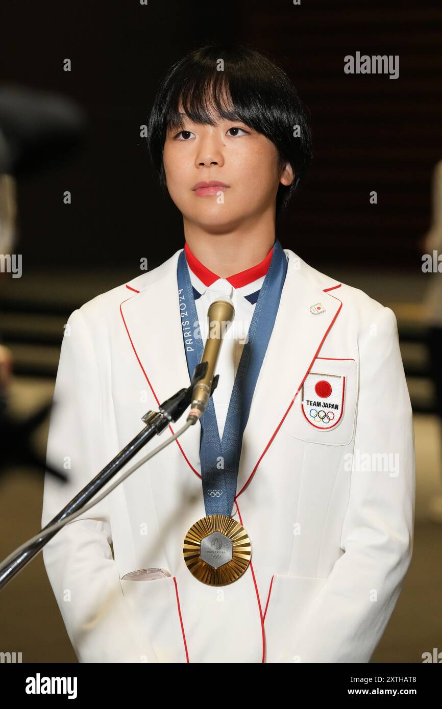 Akari Fujinami Japanese Delegation For Paris 2024 Olympic Attend A Akari Fujinami Japanese Delegation For Paris 2024 Olympic Attend A Courtesy Visit At Prime Ministers Official Residence In Tokyo Japan On August 13 2024 Photo By Aflo Sport 2XTHAT8 