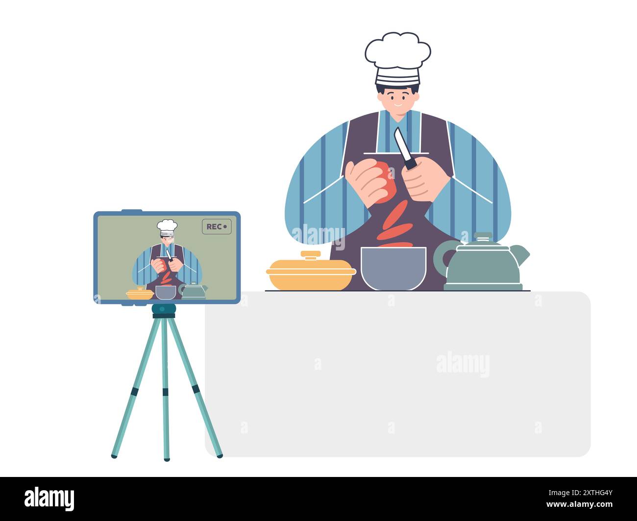 content creator making video vlogger blogger tutorial social media ...