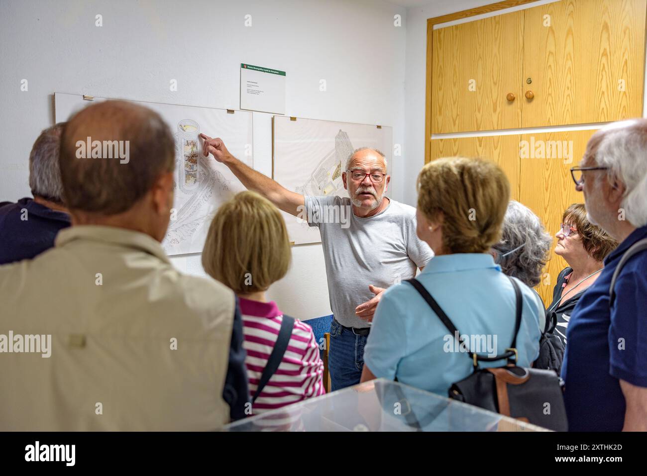 Visit to the Comte Arnau (Count Arnau) museum in Gombrèn, with the objects exhibited from the Mataplana castle and surroundings (Catalonia, Spain) Stock Photo