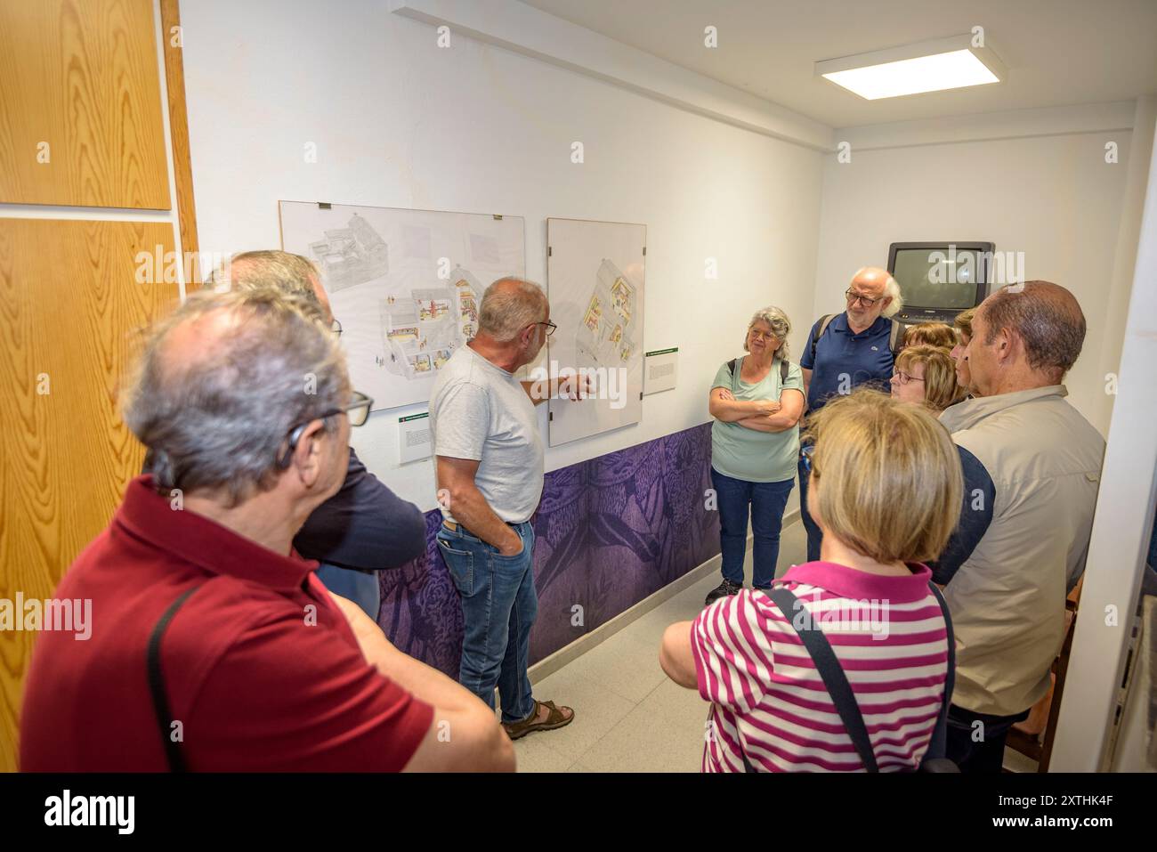 Visit to the Comte Arnau (Count Arnau) museum in Gombrèn, with the objects exhibited from the Mataplana castle and surroundings (Catalonia, Spain) Stock Photo