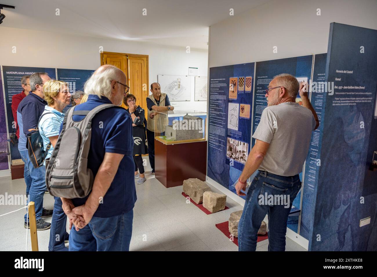 Visit to the Comte Arnau (Count Arnau) museum in Gombrèn, with the objects exhibited from the Mataplana castle and surroundings (Catalonia, Spain) Stock Photo