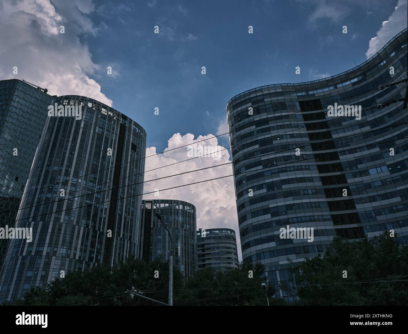 Beautiful urban architecture of Sanlitun SOHO in Beijing, China. Stock Photo