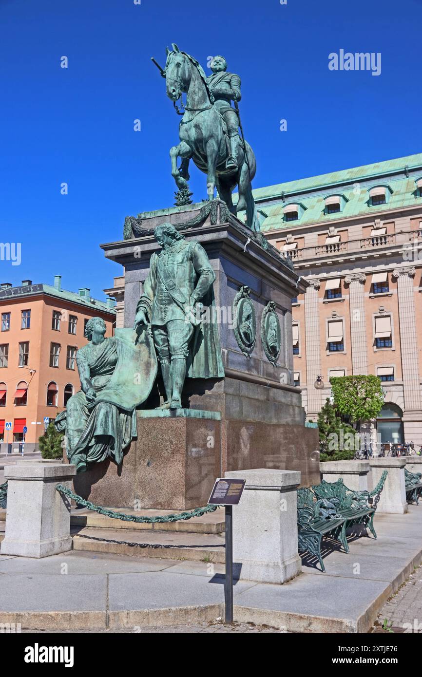Statue of King Gustaf II Adolf, Stockholm Stock Photo - Alamy