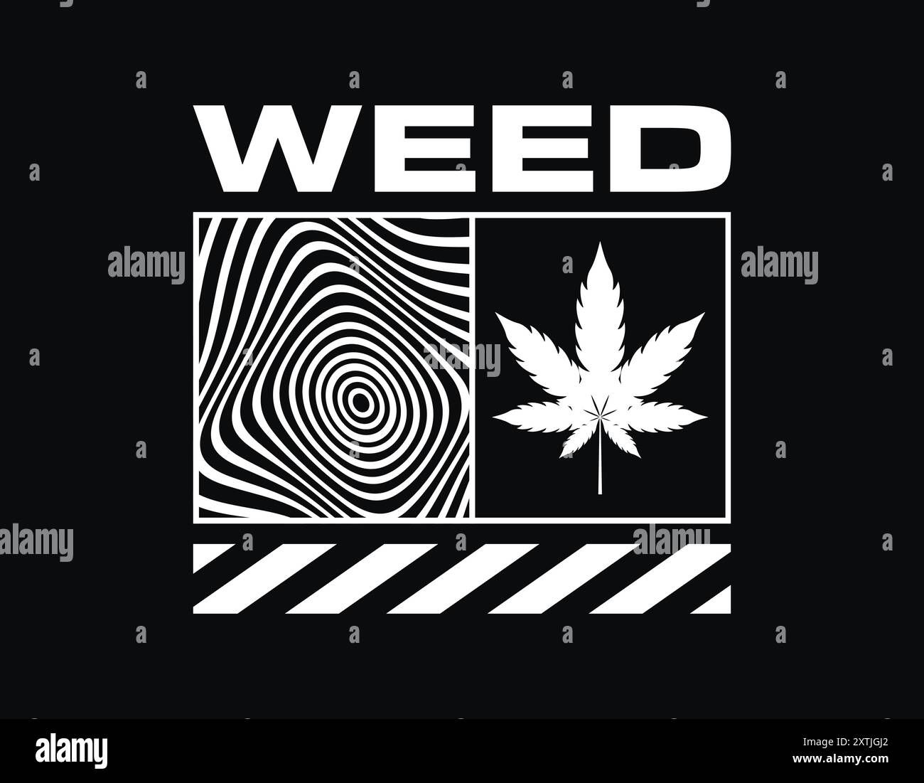 weed themed vector graphic for urban streetwear, weed t-shirt design, marijuana t shirt design, cannabis t shirt design Stock Vector