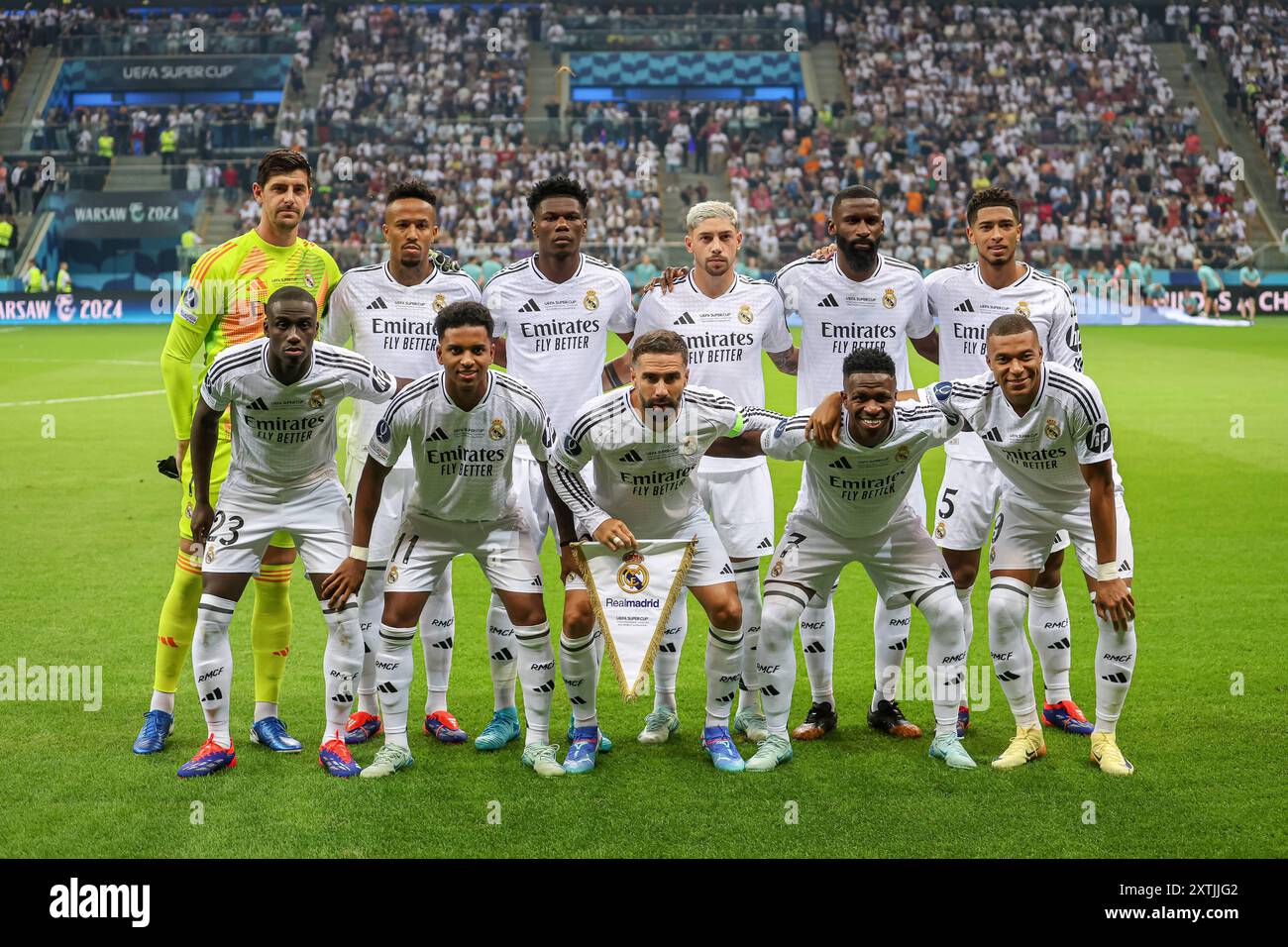 2024.08.14 Warszawa Pilka nozna Stadion Narodowy UEFA Superpuchar Europy Real Madryt CF - Atalanta BC N/z Kylian Mbappe Foto Pawel Jaskolka/PressFocus 2024.08.14 Warsaw Football National Stadium UEFA Super Cup Real Madrid - Atalanta BC Credit: Pawel Jaskolka/PressFocus/NEWSPIX.PL --- Newspix.pl POLAND OUT !!! Newspix/PRESSINPHOTO Credit: PRESSINPHOTO SPORTS AGENCY/Alamy Live News Stock Photo