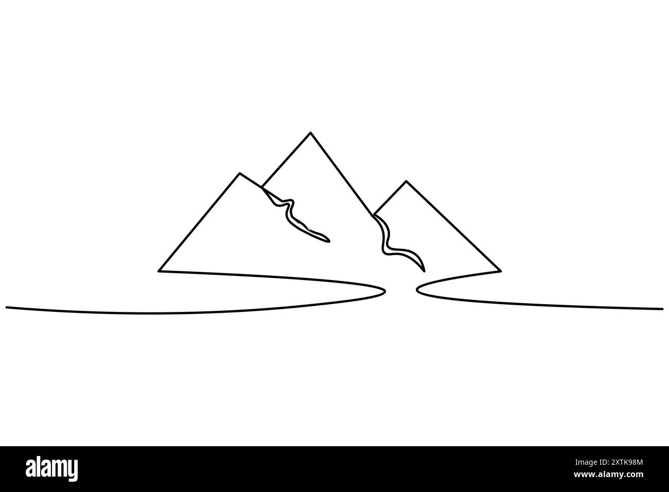 Mountain one line Cut Out Stock Images Pictures Alamy