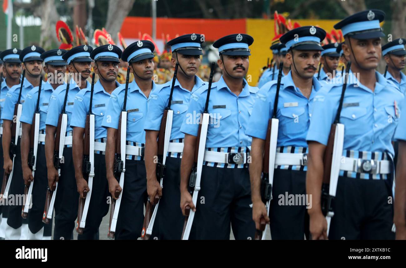 India - 15 Aug 2024, Indian Air Force (IAF) contingent march during the ...