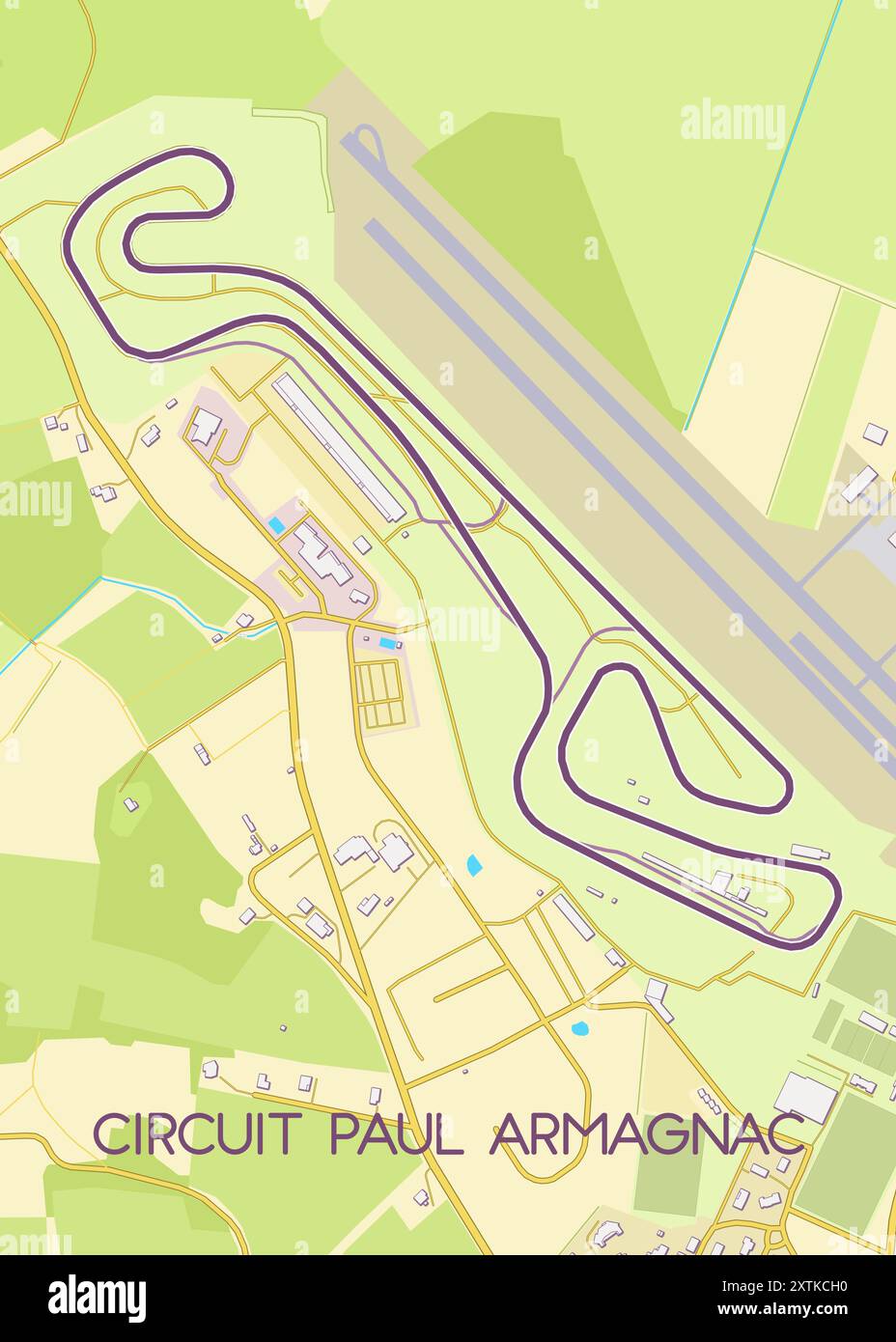 Circuit Paul Armagnac , France map poster art Stock Vector Image & Art ...