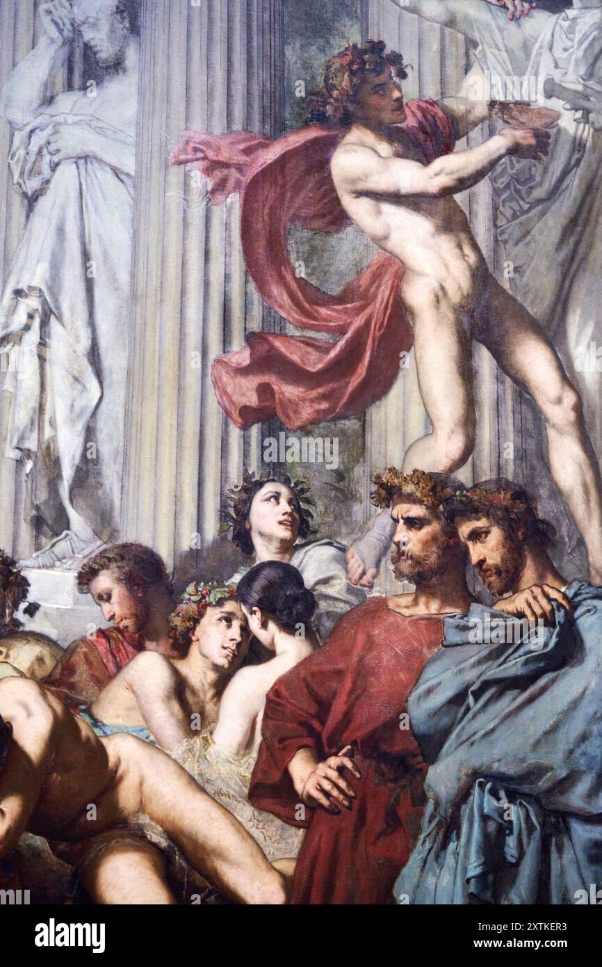 Detail, Thomas Couture (Senlis 1815 - Villiers-le-Bel 1879), Romains de la décadence dit aussi L'Orgie romaine, 1847, Musée d'Orsay, Paris, France Stock Photo