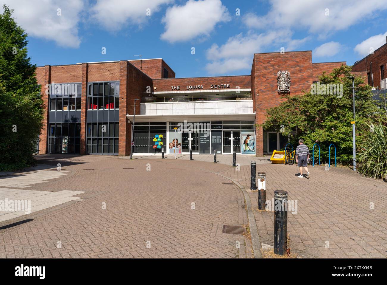 Stanley. County Durham, UK.The Louisa Centre - library and leisure centre or sports centre in the town. Stock Photo