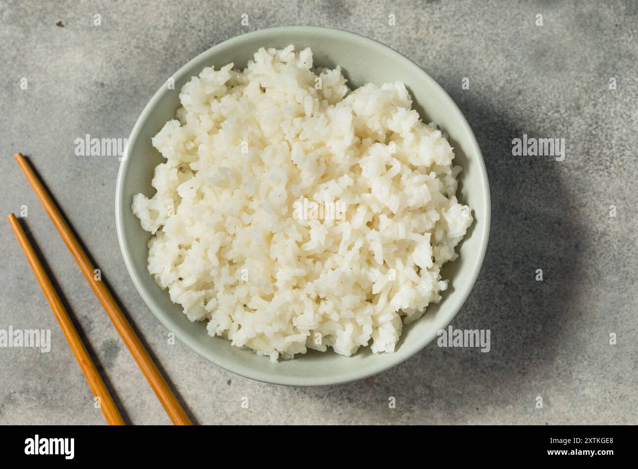 Healthy Homemade Asian White Jasmine Rice in a Bowl Stock Photo - Alamy