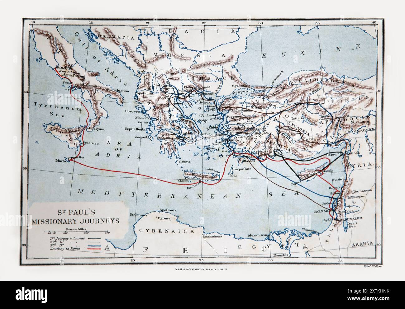 paul-missionary-journey-map-hi-res-stock-photography-and-images-alamy for Free Printable Map Of Paul S Second Missionary Journey Paul missionary journey map hi-res stock photography and images - Alamy for Free Printable Map Of Paul S Second Missionary Journey