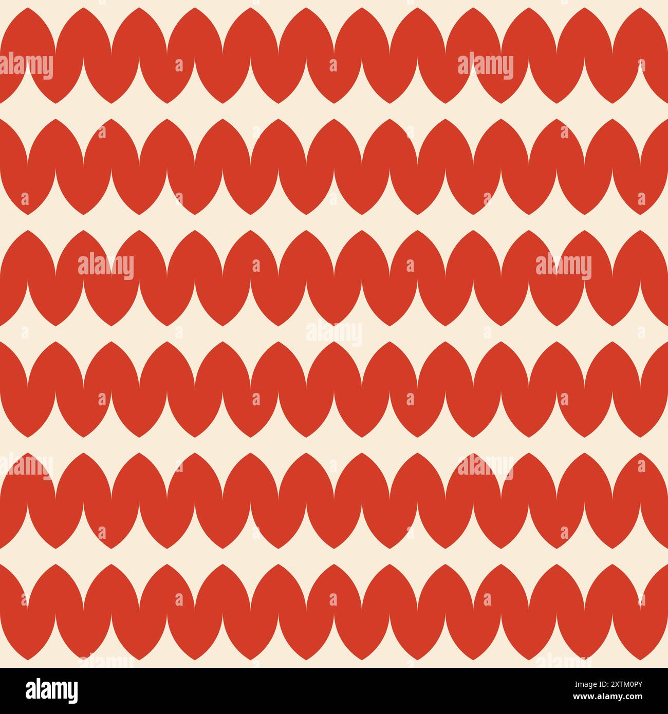 Seamless Vector Vector pattern white and red knit geometric strips, textile, wrapping. Vector illustration Stock Vector