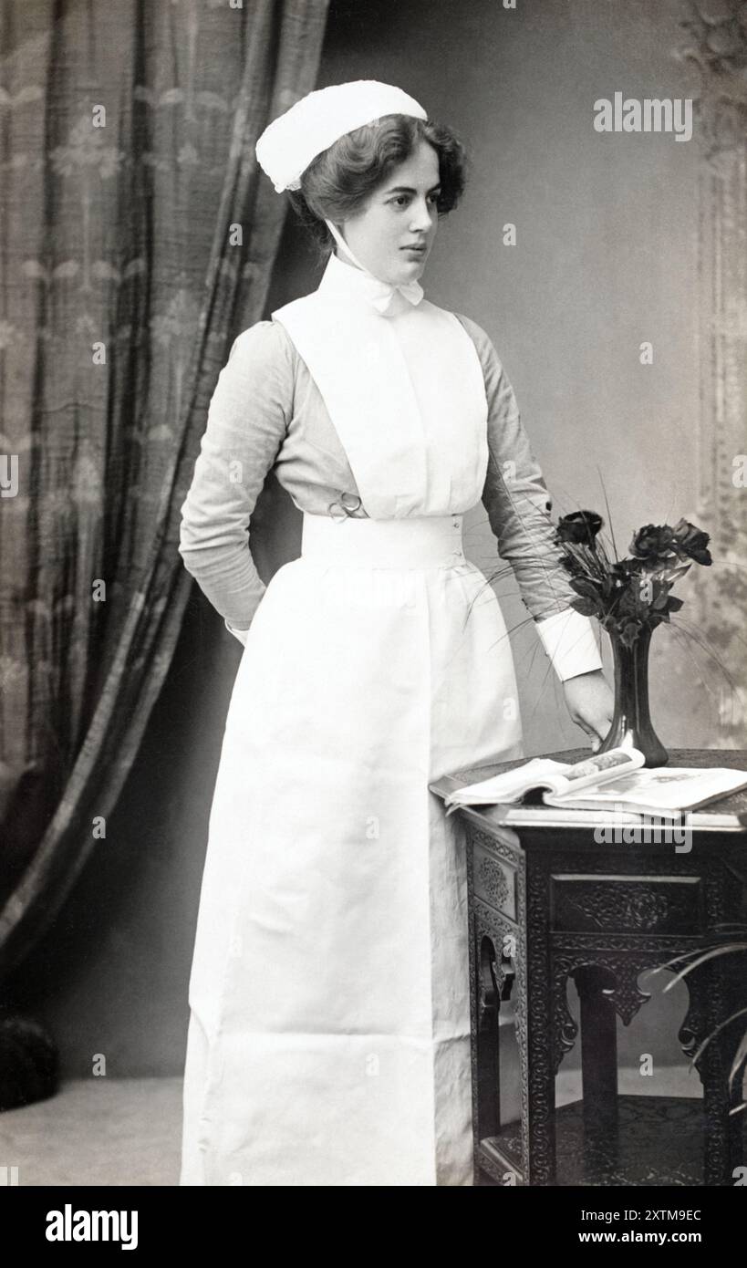 Nurse Mary E. Warner working in Saloh Infirmary, British India, 1913