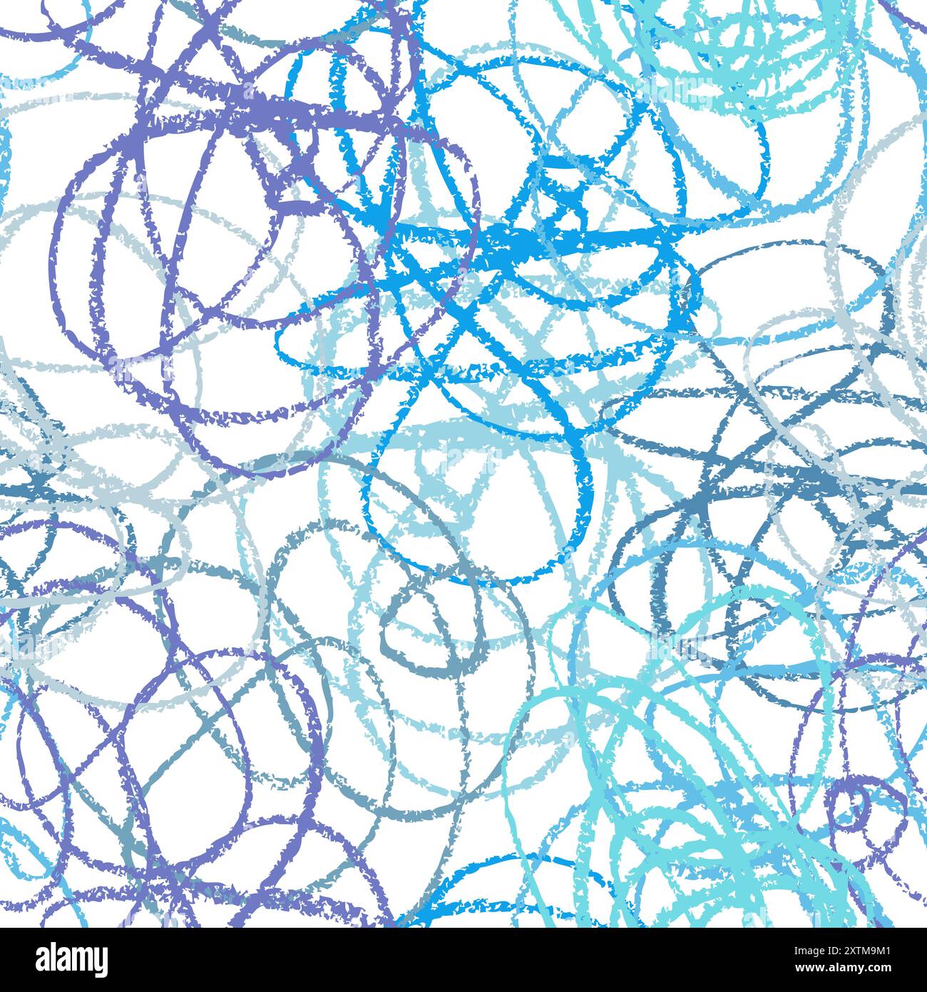 Hand drawn line seamless pattern. Doodle design element. Stock Vector