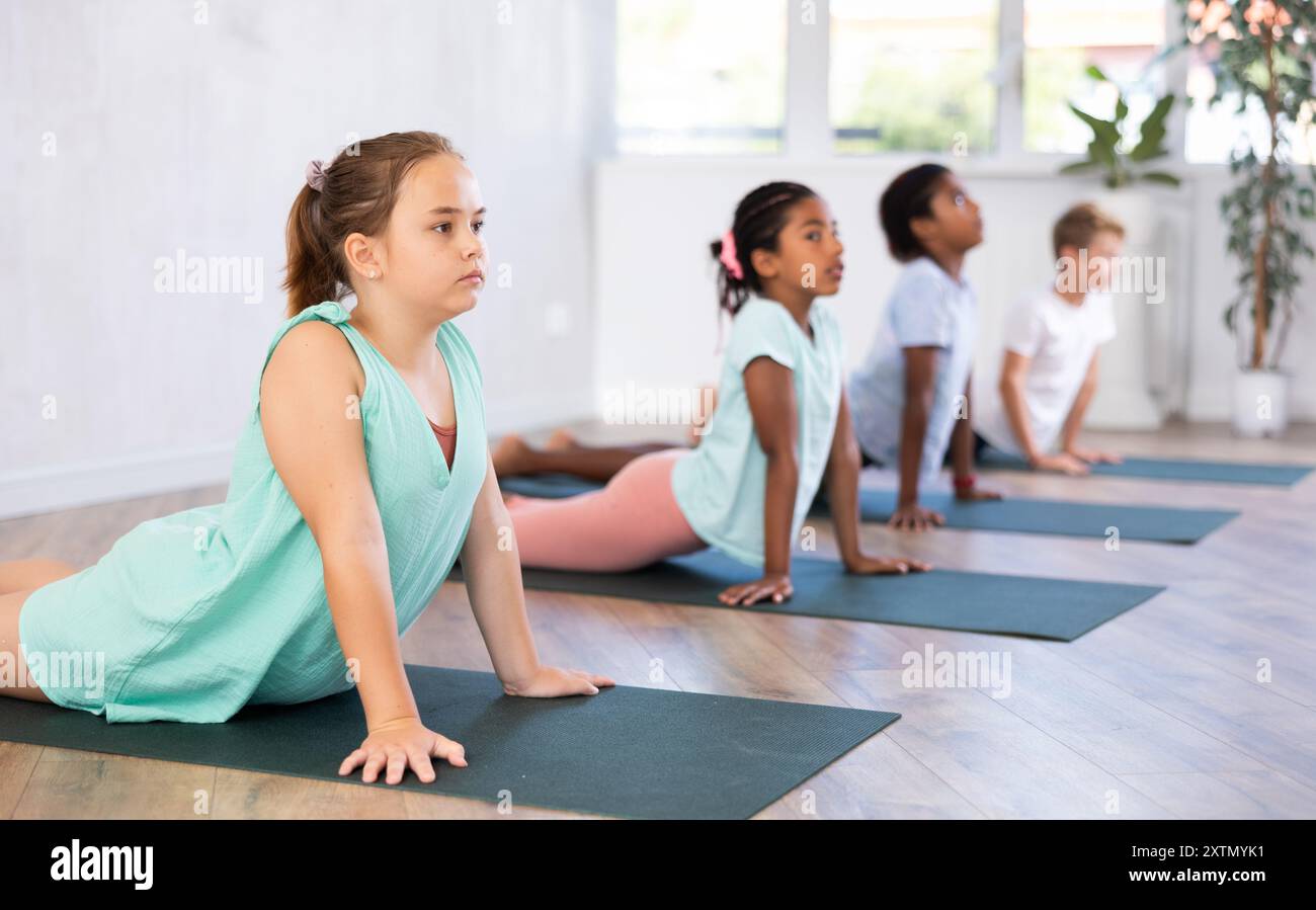 Child Pose To Cobra Pose Yoga Hi res Stock Photography And Images Alamy