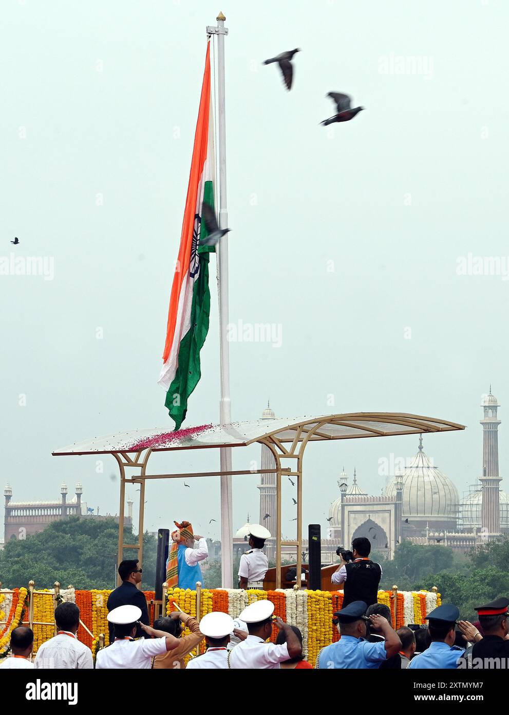 Indian Flag Hoisting On Independence Day