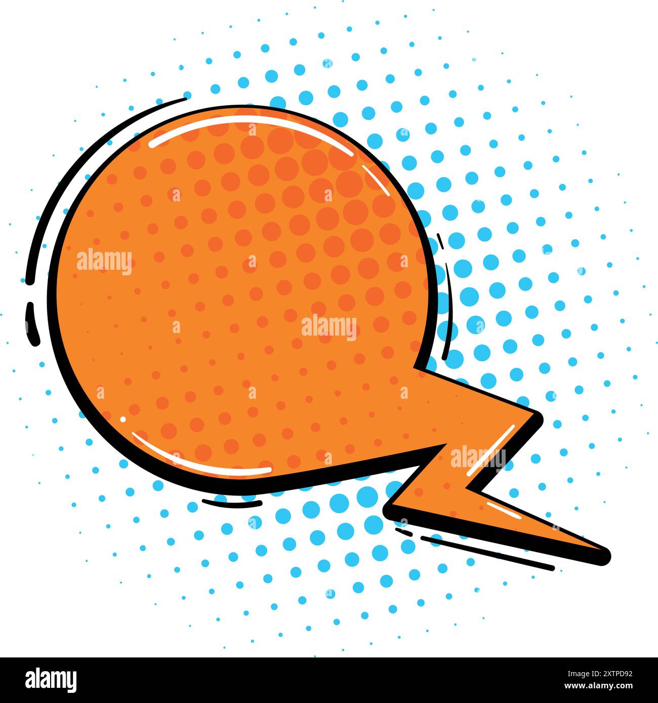 Comic-style speech bubble with halftone dot pattern design Stock Vector ...