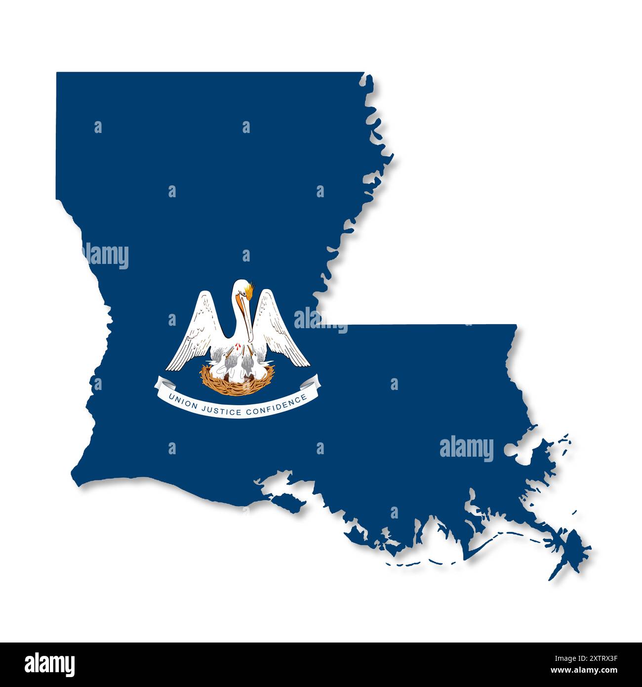 Louisiana State Flag Map Illustration Stock Photo - Alamy