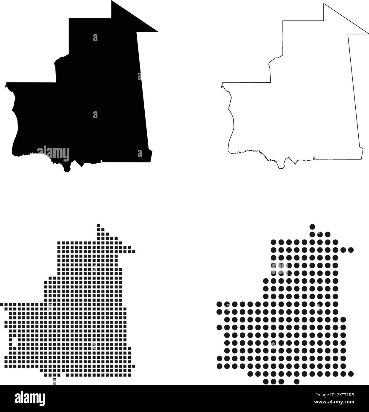 Mauritania country map icon illustration design Stock Vector