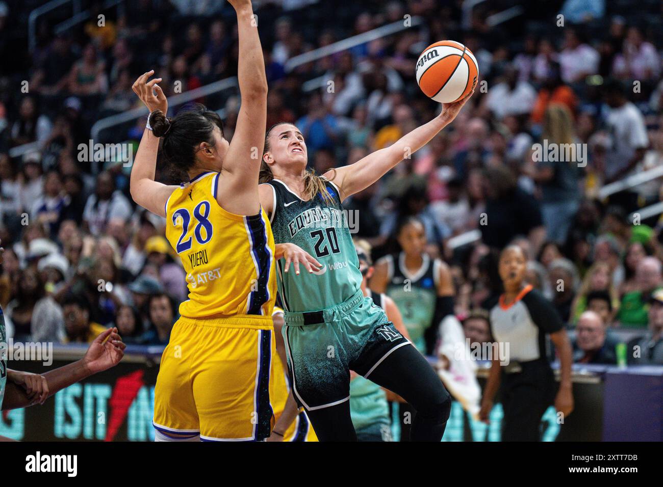 New York Liberty Guard Sabrina Ionescu 20 Shoots Against Los Angeles New York Liberty Guard Sabrina Ionescu 20 Shoots Against Los Angeles
